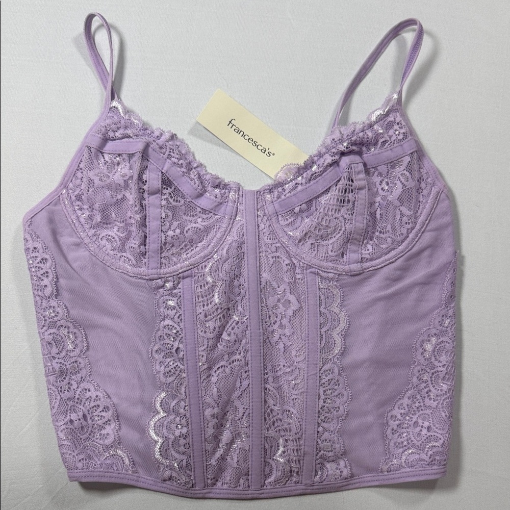 Miami Lavender Lace Bustier
